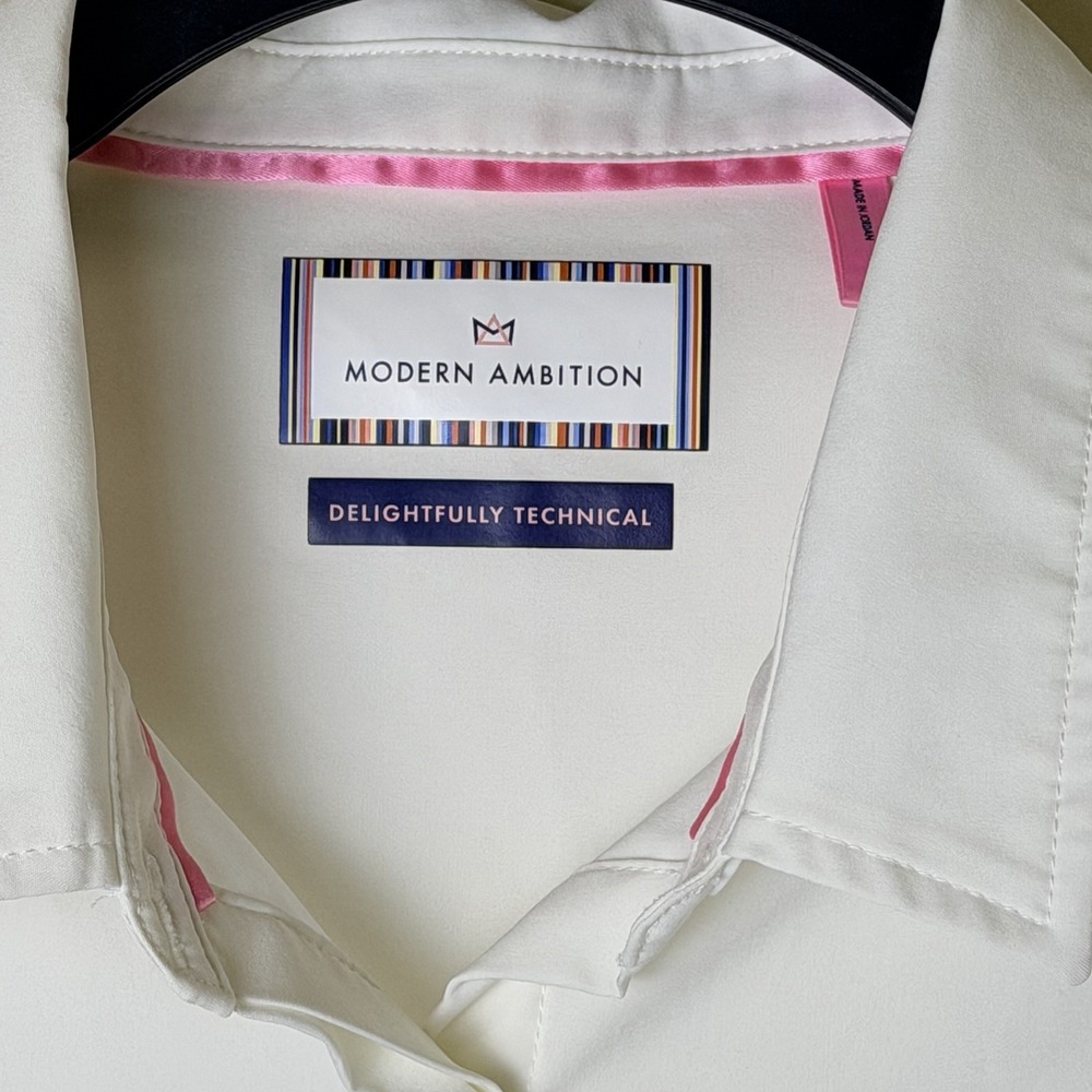 Modern Ambition Women's Travel Shirt White Large Button Down Cool - Picture 4 of 11